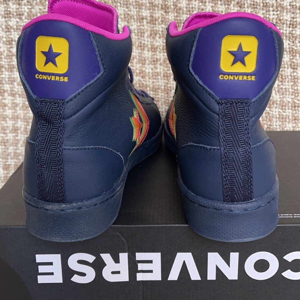 Converse Pro Leather Hi Obsidian/Hyper Magenta MEN`S - Picture 14 of 16